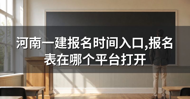 河南一建报名时间入口,报名表在哪个平台打开