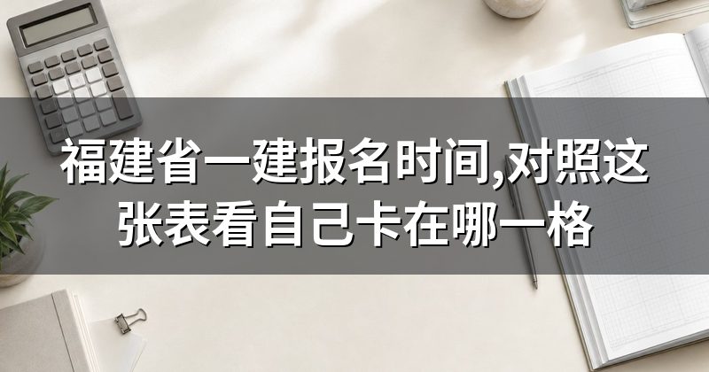 福建省一建报名时间,对照这张表看自己卡在哪一格