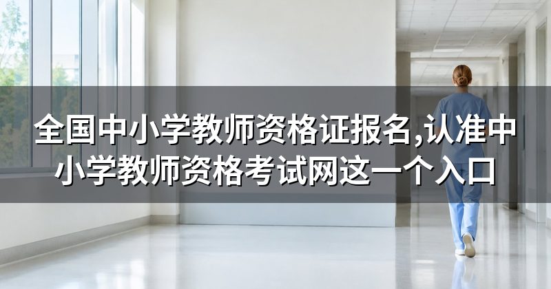 全国中小学教师资格证报名,认准中小学教师资格考试网这一个入口