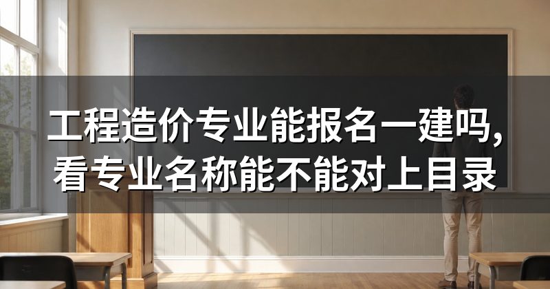 工程造价专业能报名一建吗,看专业名称能不能对上目录