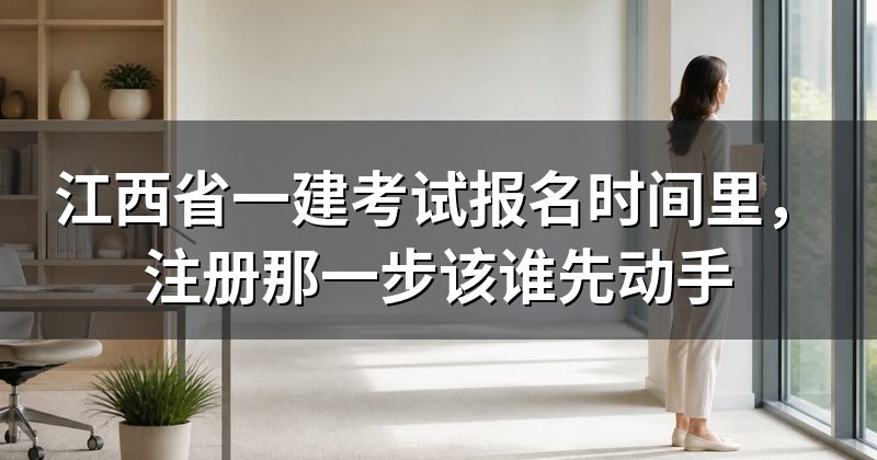 江西省一建考试报名时间里,注册那一步该谁先动手