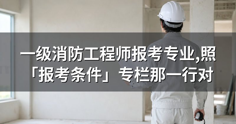 一级消防工程师报考专业,照「报考条件」专栏那一行对