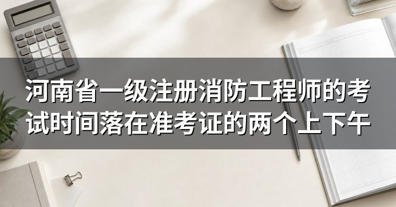 河南省一级注册消防工程师的考试时间落在准考证的两个上下午