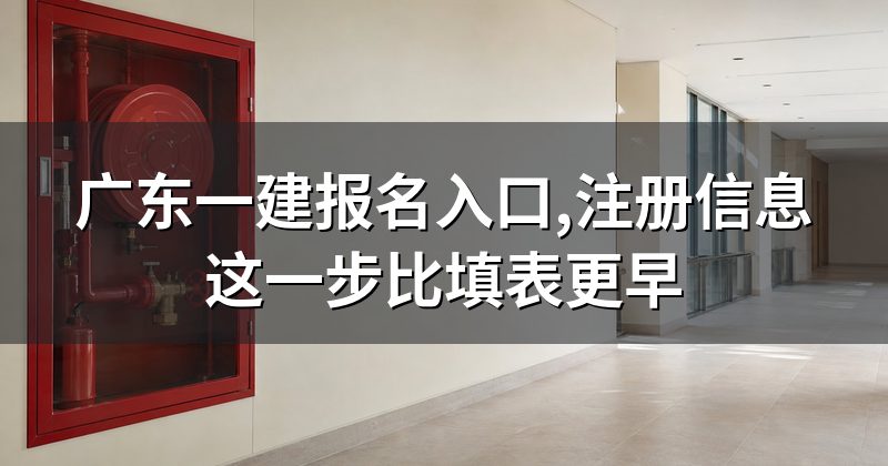 广东一建报名入口,注册信息这一步比填表更早