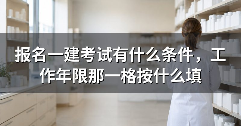 报名一建考试有什么条件,工作年限那一格按什么填