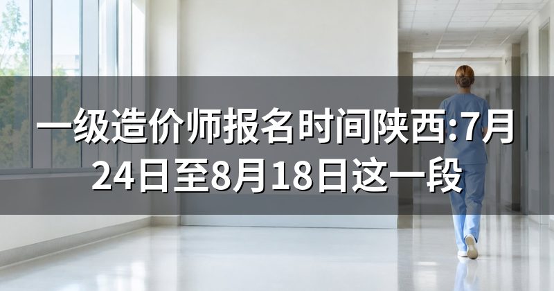 一级造价师报名时间陕西:7月24日至8月18日这一段