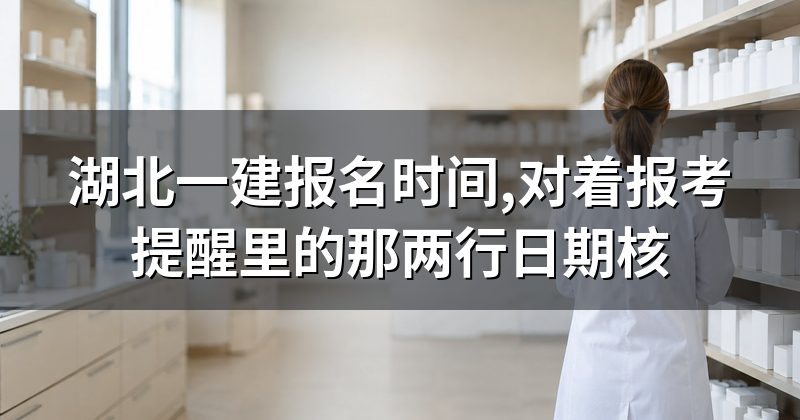 湖北一建报名时间,对着报考提醒里的那两行日期核