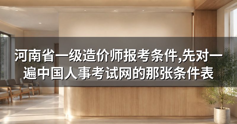 河南省一级造价师报考条件,先对一遍中国人事考试网的那张条件表