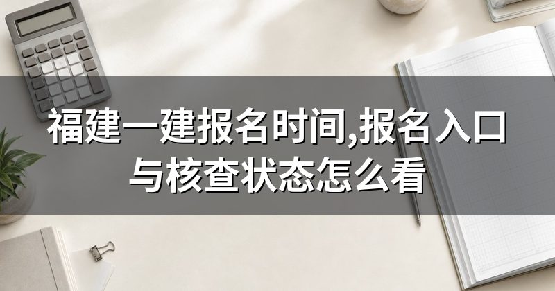福建一建报名时间,报名入口与核查状态怎么看
