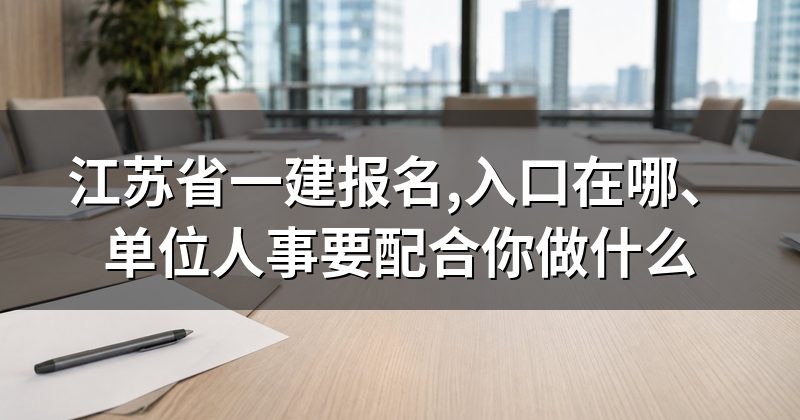 江苏省一建报名,入口在哪、单位人事要配合你做什么