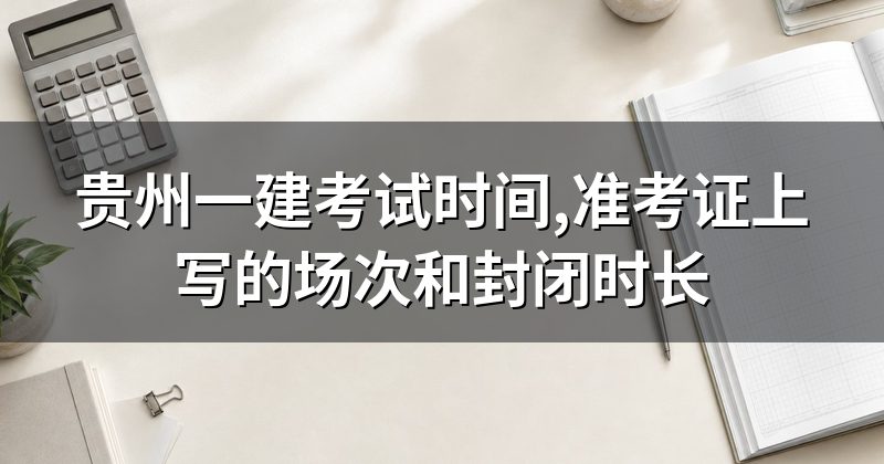 贵州一建考试时间,准考证上写的场次和封闭时长