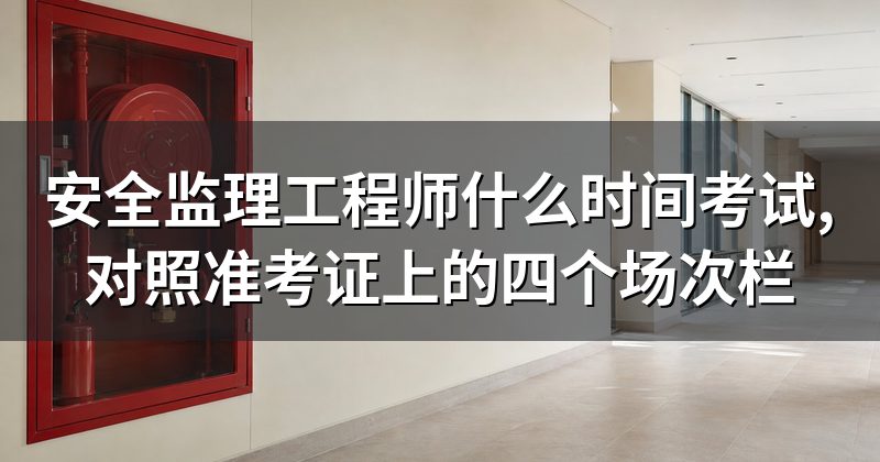 安全监理工程师什么时间考试,对照准考证上的四个场次栏