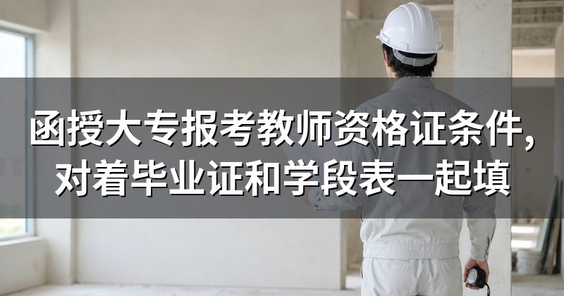 函授大专报考教师资格证条件,对着毕业证和学段表一起填