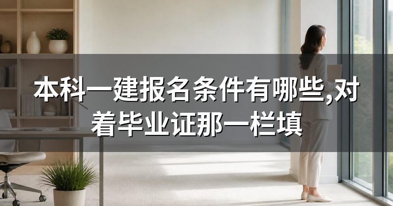 本科一建报名条件有哪些,对着毕业证那一栏填