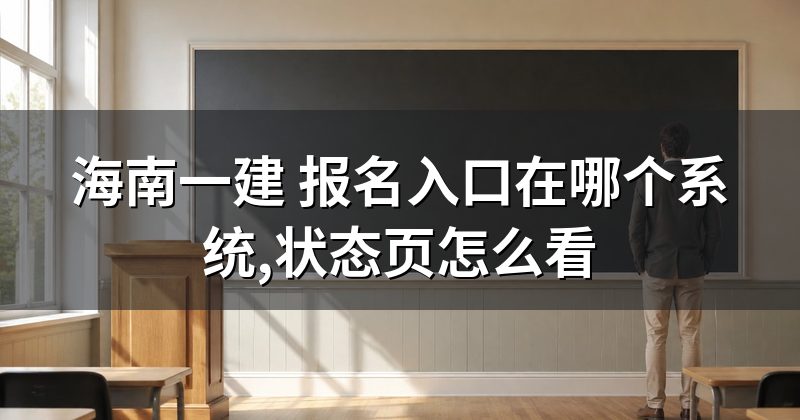 海南一建 报名入口在哪个系统,状态页怎么看