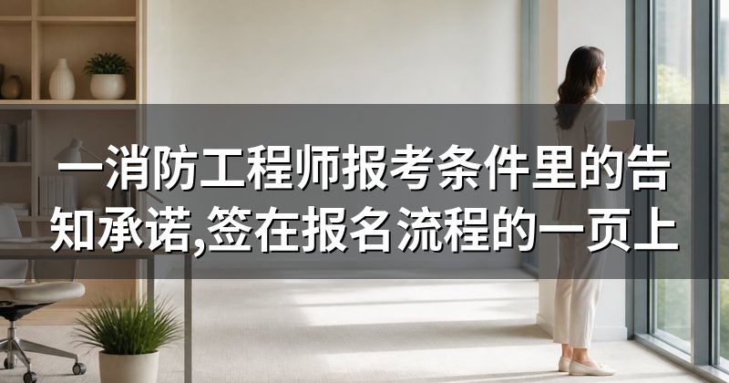 一消防工程师报考条件里的告知承诺,签在报名流程的一页上