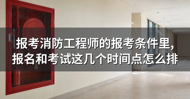 报考消防工程师的报考条件里,报名和考试这几个时间点怎么排