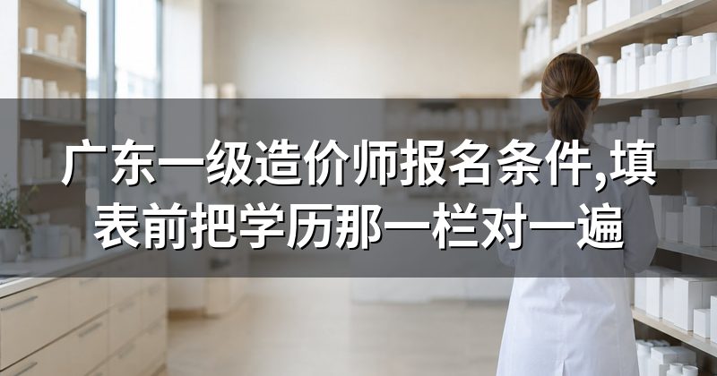 广东一级造价师报名条件,填表前把学历那一栏对一遍