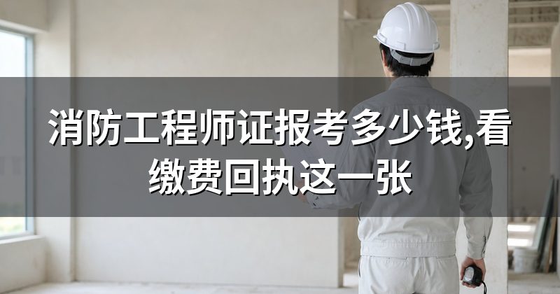 消防工程师证报考多少钱,看缴费回执这一张