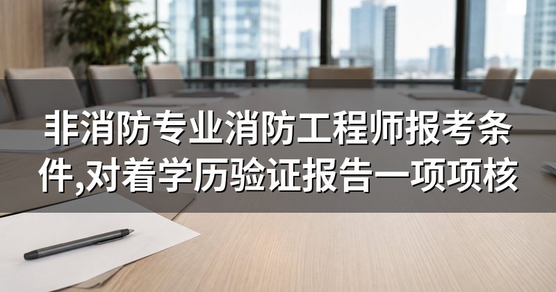 非消防专业消防工程师报考条件,对着学历验证报告一项项核