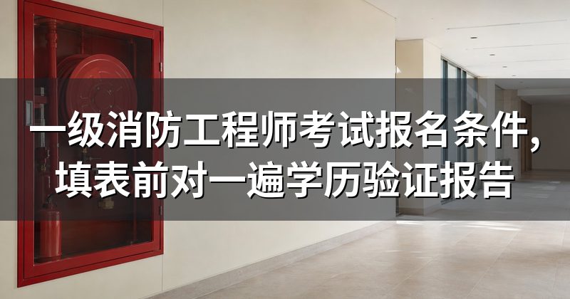 一级消防工程师考试报名条件,填表前对一遍学历验证报告