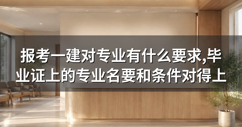报考一建对专业有什么要求,毕业证上的专业名要和条件对得上
