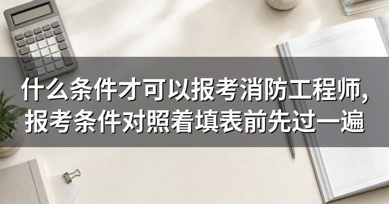 什么条件才可以报考消防工程师,报考条件对照着填表前先过一遍