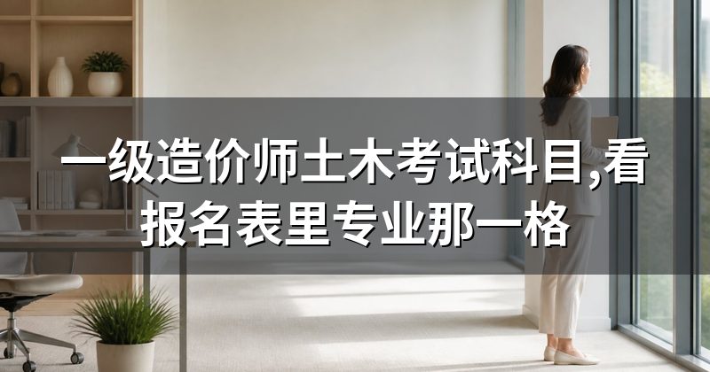 一级造价师土木考试科目,看报名表里专业那一格