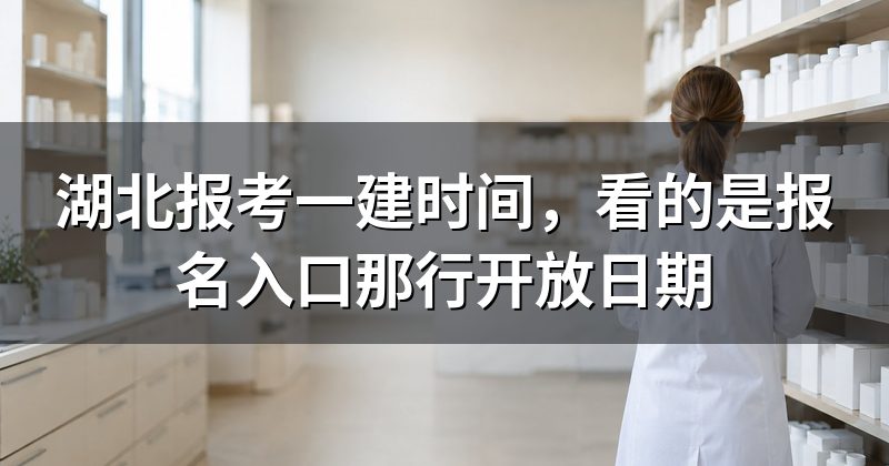 湖北报考一建时间,看的是报名入口那行开放日期