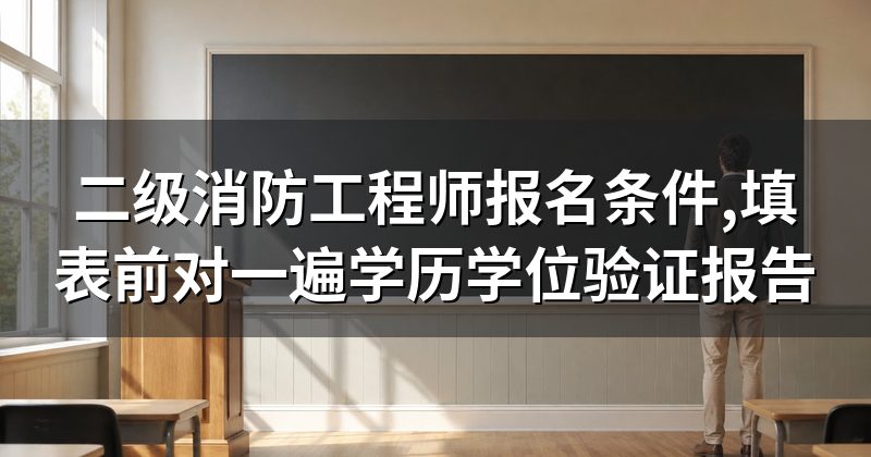 二级消防工程师报名条件,填表前对一遍学历学位验证报告