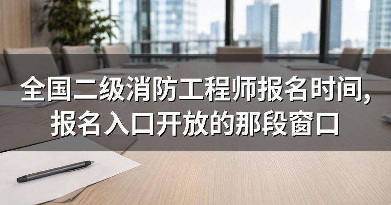 全国二级消防工程师报名时间,报名入口开放的那段窗口