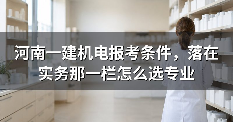 河南一建机电报考条件，落在实务那一栏怎么选专业