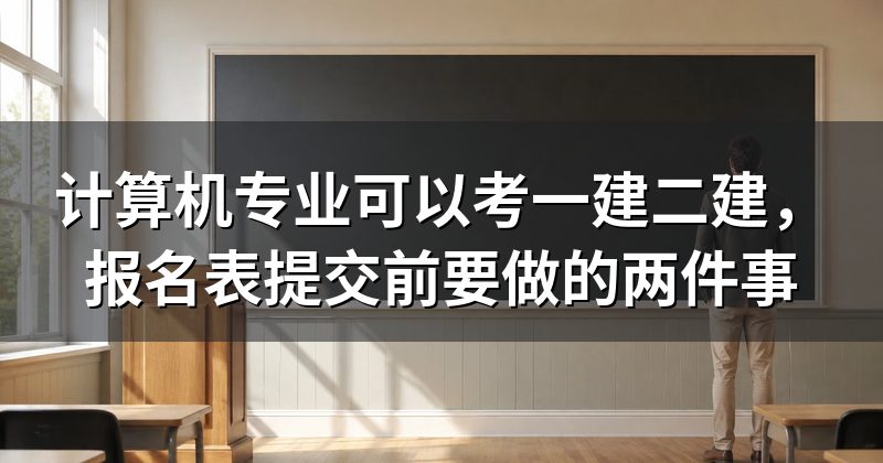 计算机专业可以考一建二建,报名表提交前要做的两件事