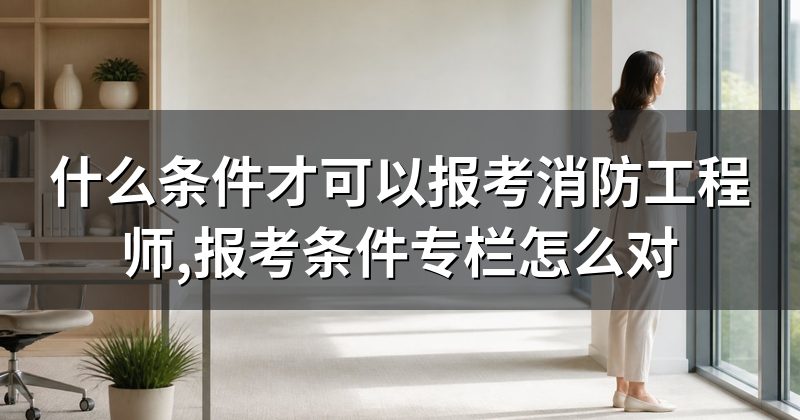 什么条件才可以报考消防工程师,报考条件专栏怎么对