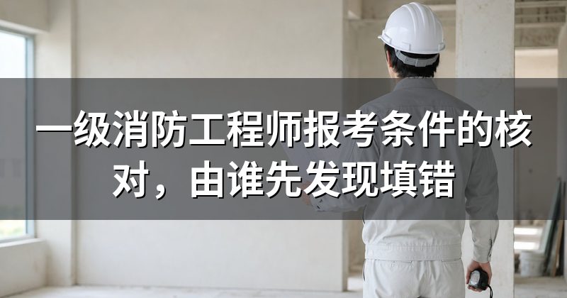 一级消防工程师报考条件的核对,由谁先发现填错