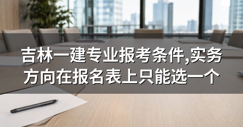 吉林一建专业报考条件,实务方向在报名表上只能选一个