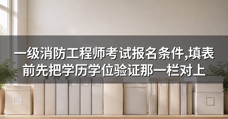 一级消防工程师考试报名条件,填表前先把学历学位验证那一栏对上