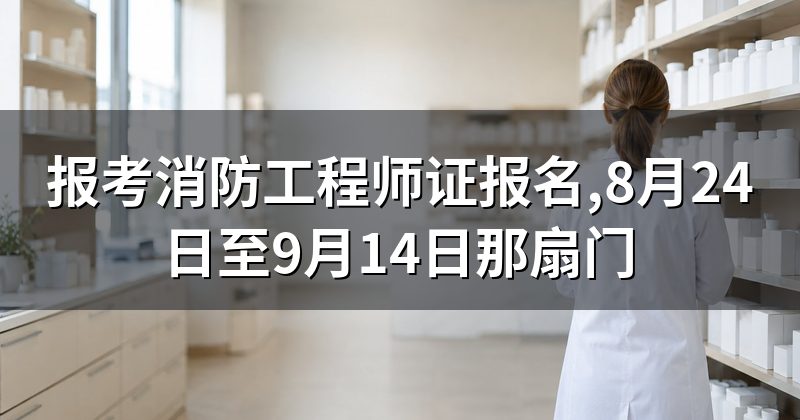 报考消防工程师证报名,8月24日至9月14日那扇门