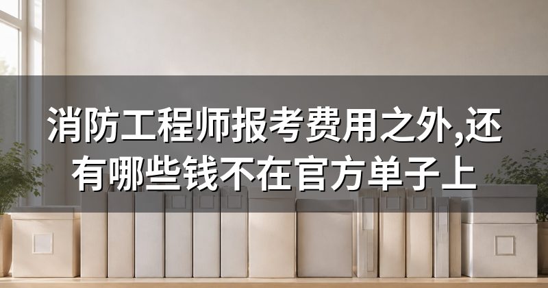 消防工程师报考费用之外,还有哪些钱不在官方单子上