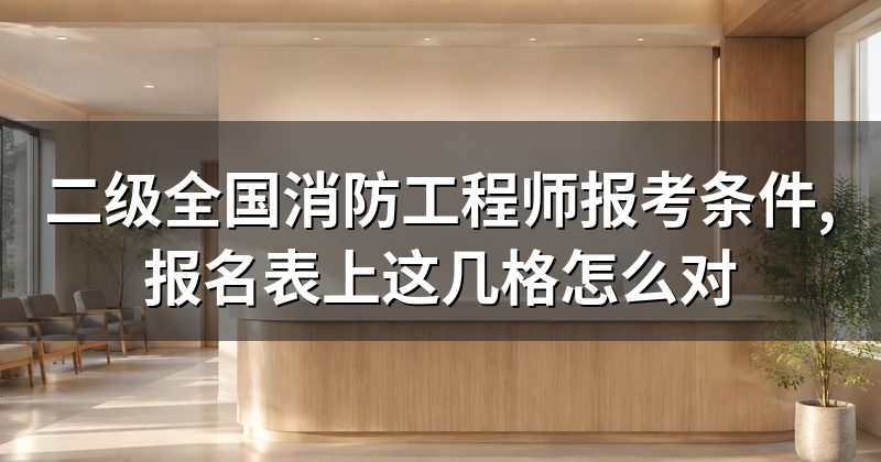 二级全国消防工程师报考条件,报名表上这几格怎么对