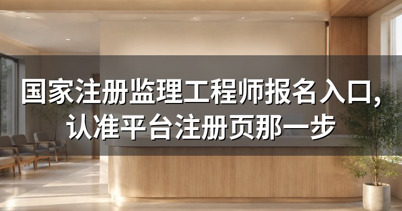 国家注册监理工程师报名入口,认准平台注册页那一步