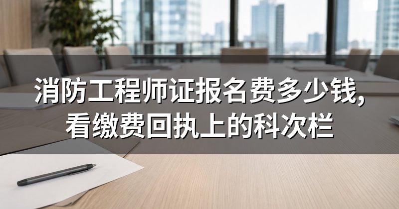 消防工程师证报名费多少钱,看缴费回执上的科次栏