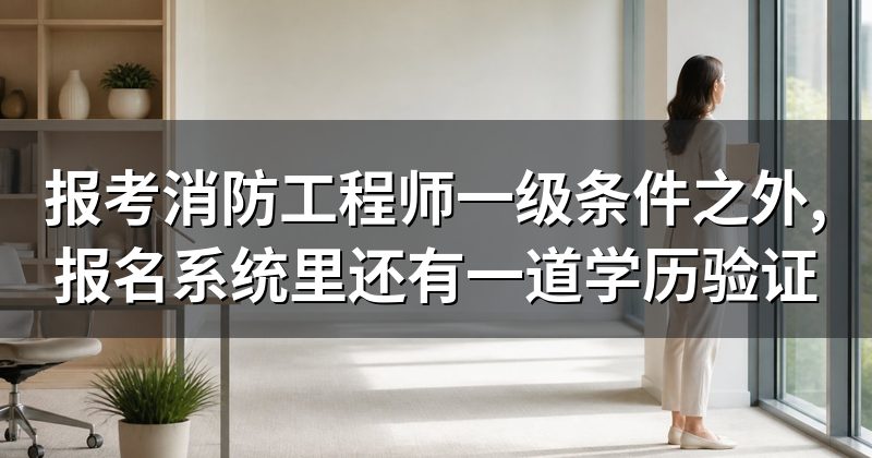 报考消防工程师一级条件之外,报名系统里还有一道学历验证