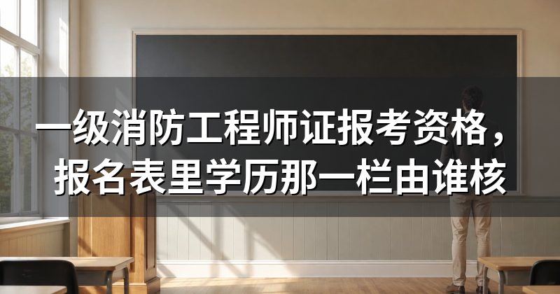 一级消防工程师证报考资格,报名表里学历那一栏由谁核