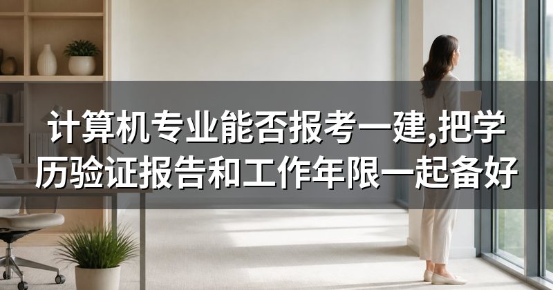 计算机专业能否报考一建,把学历验证报告和工作年限一起备好