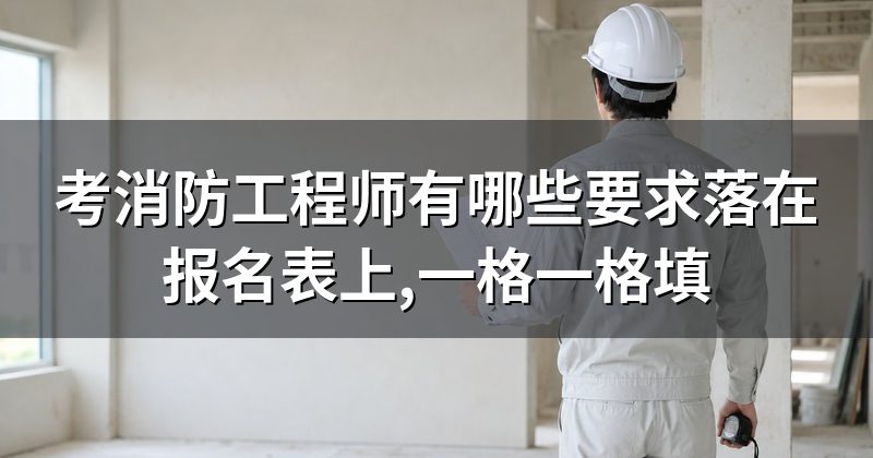 考消防工程师有哪些要求落在报名表上,一格一格填