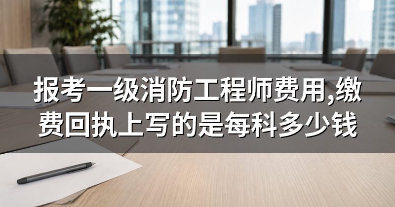 报考一级消防工程师费用,缴费回执上写的是每科多少钱