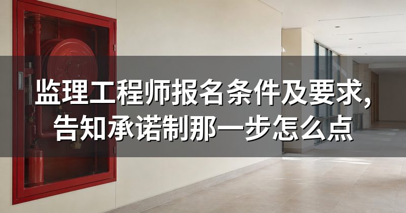 监理工程师报名条件及要求,告知承诺制那一步怎么点