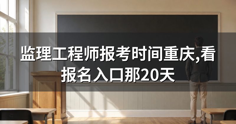 监理工程师报考时间重庆,看报名入口那20天