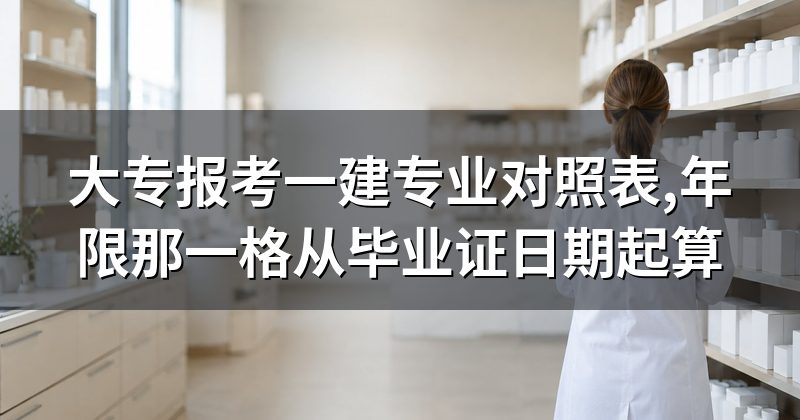 大专报考一建专业对照表,年限那一格从毕业证日期起算